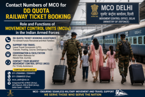 Contact Numbers of MCO for DD Quota Railway Ticket Booking : Role and Functions of Movement Control Units (MCUs) in the Indian Armed Forces