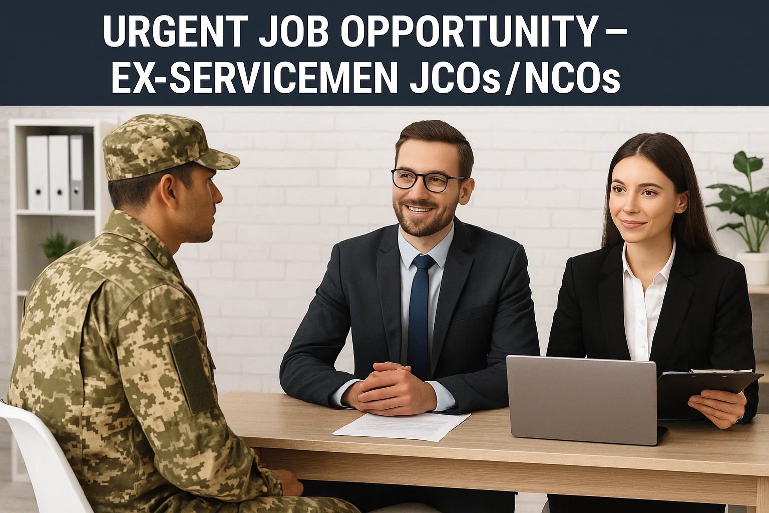 Urgent Job Opportunity – Ex-Servicemen JCOs/NCOs