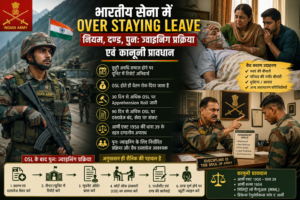 भारतीय सेना में ओवर स्टेइंग लीव (Over Staying Leave - OSL) : नियम, दण्ड, पुनः ज्वाइनिंग प्रक्रिया एवं कानूनी प्रावधान