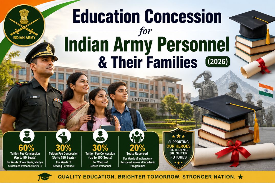 Education Concession for Indian Army Personnel & Their Families (2026)